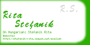 rita stefanik business card